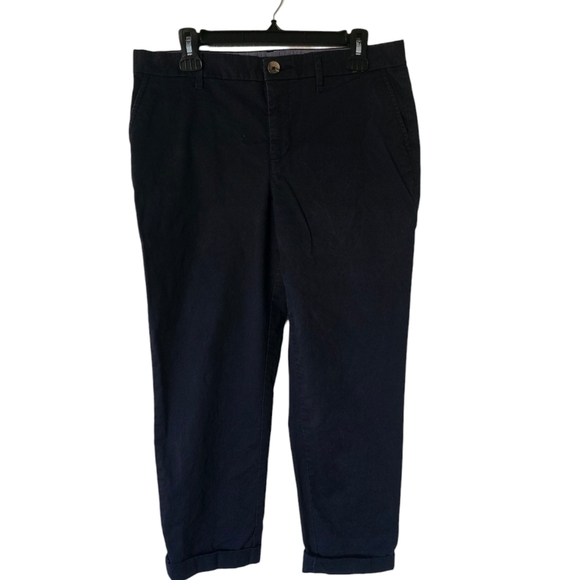 TOMMY HILFIGER Pants Womens 14 Blue Capri Pockets Casual School Work Travel - Picture 6 of 11